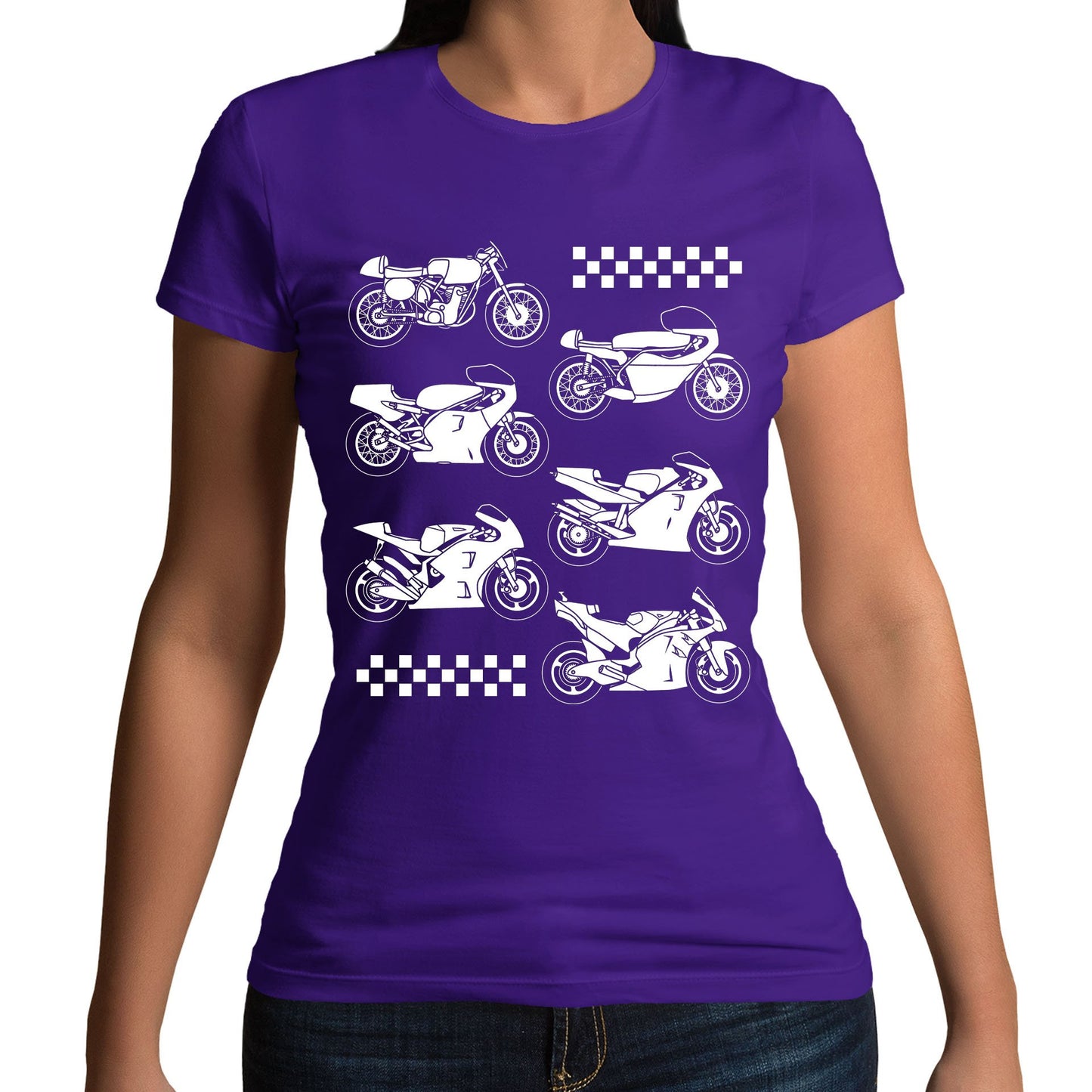 Evolution Of The GP Motorbike Womens T-shirt