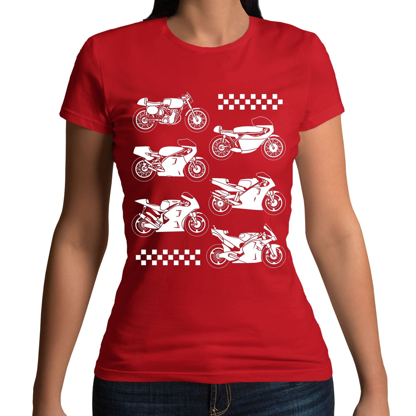 Evolution Of The GP Motorbike Womens T-shirt