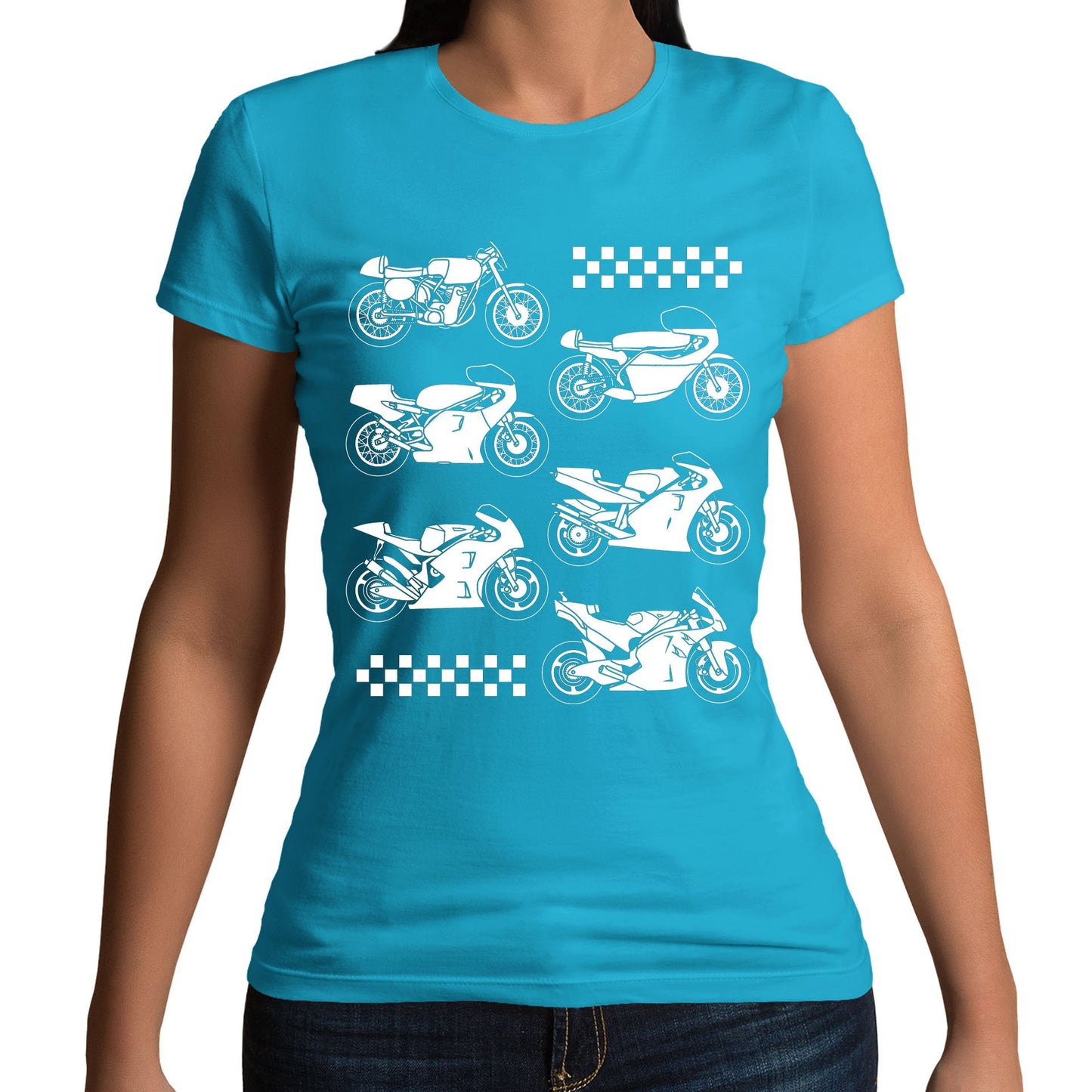 Evolution Of The GP Motorbike Womens T-shirt