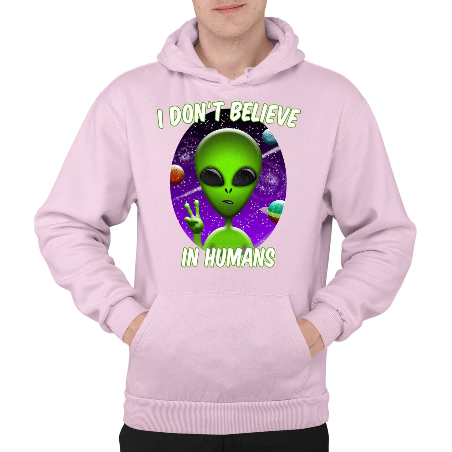 I Don't Believe In Humans Mens Pullover Hoodie