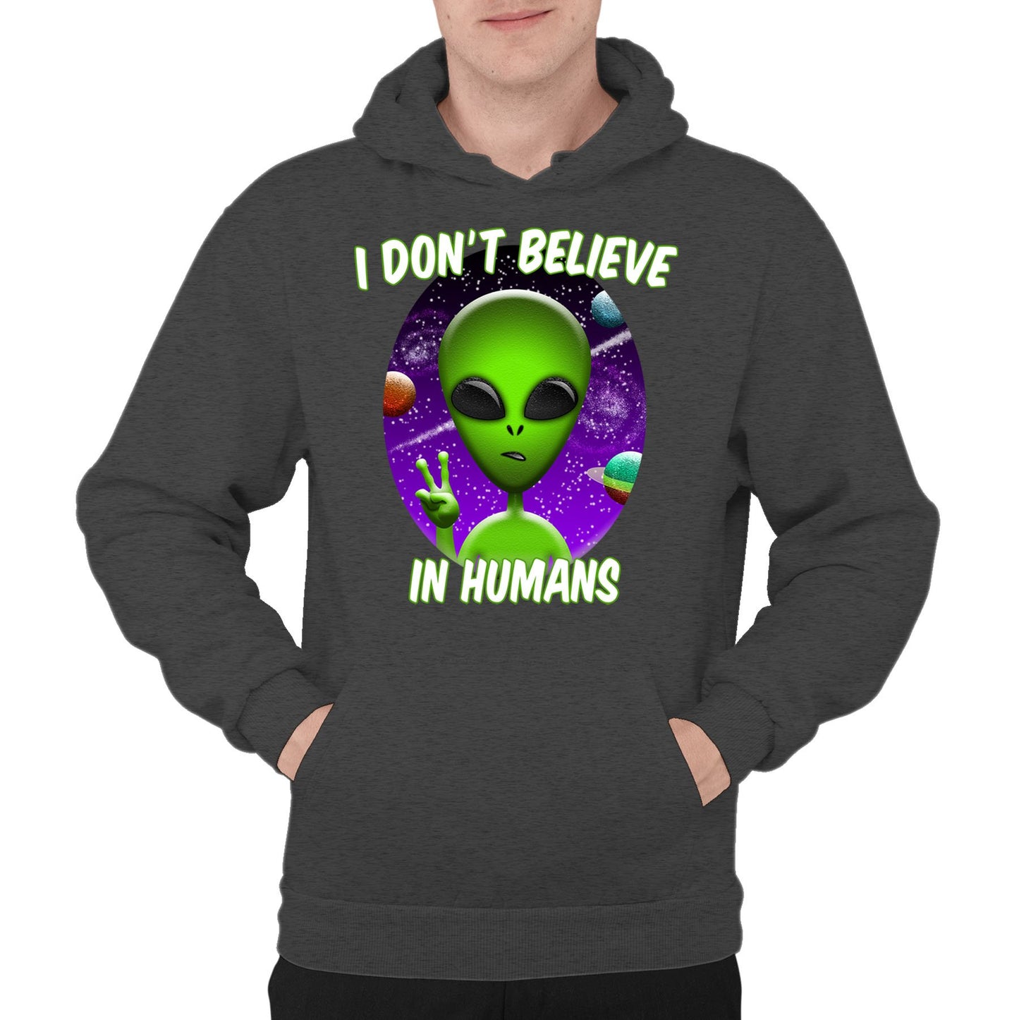 I Don't Believe In Humans Mens Pullover Hoodie