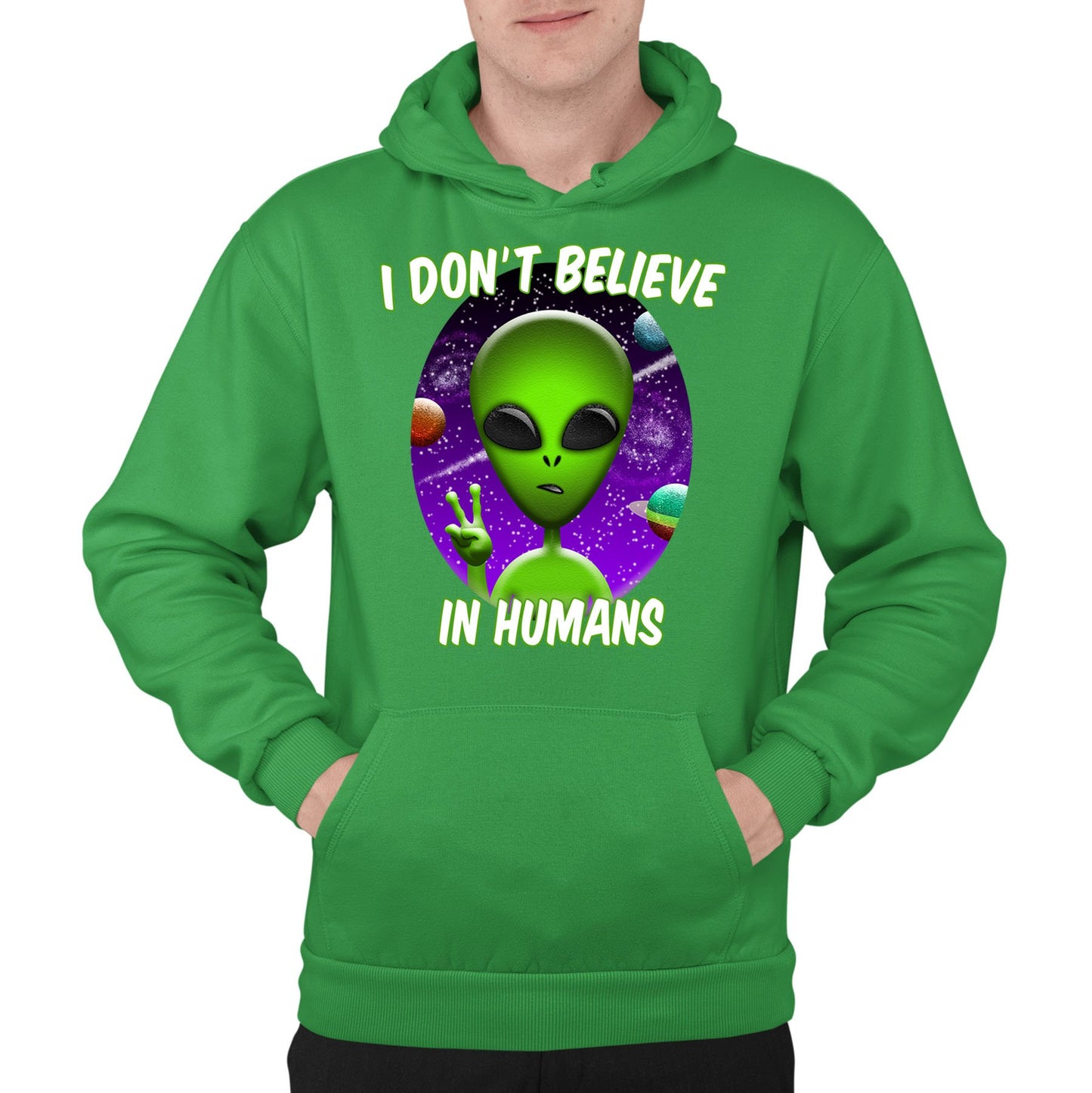 I Don't Believe In Humans Mens Pullover Hoodie