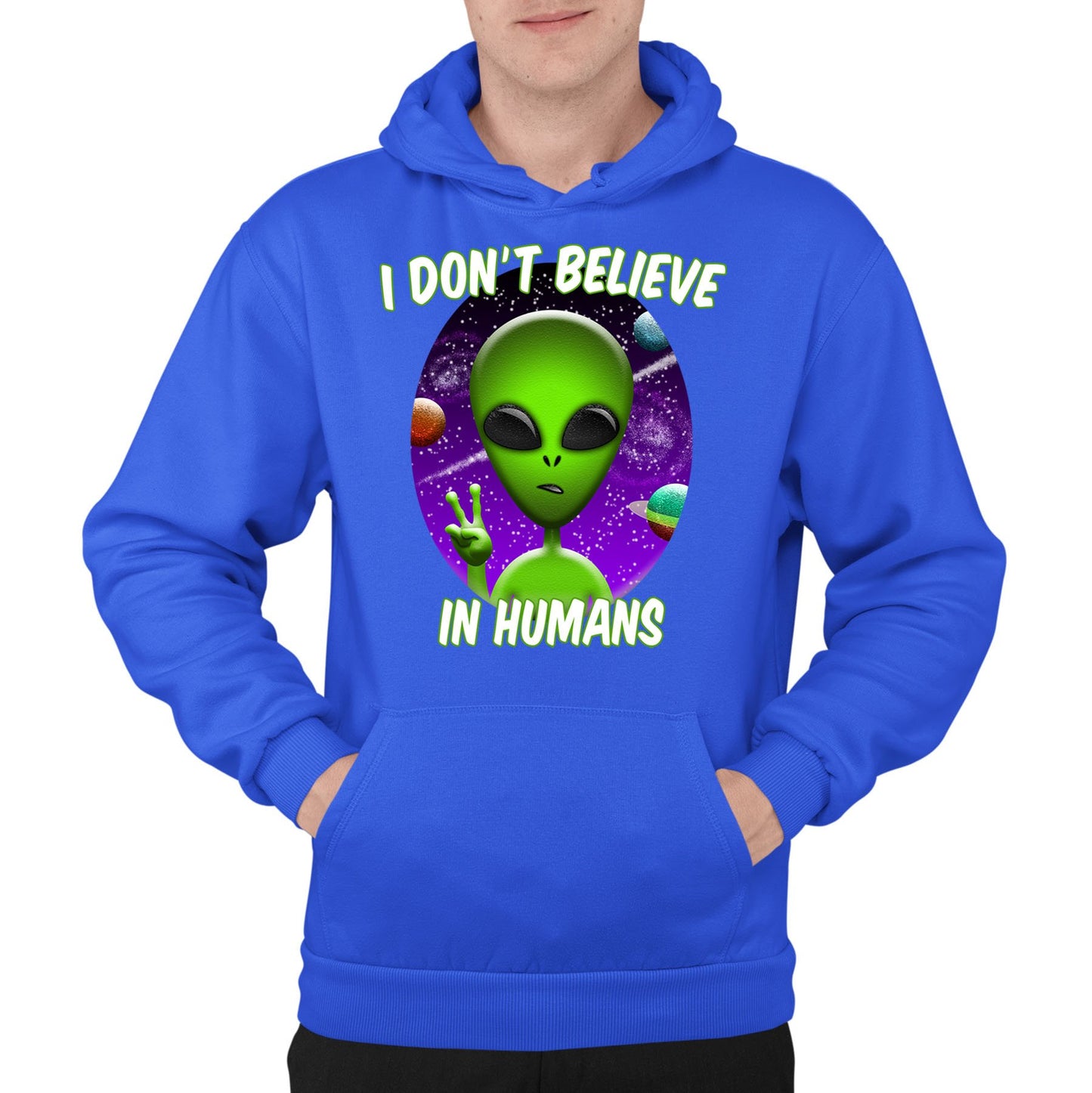 I Don't Believe In Humans Mens Pullover Hoodie