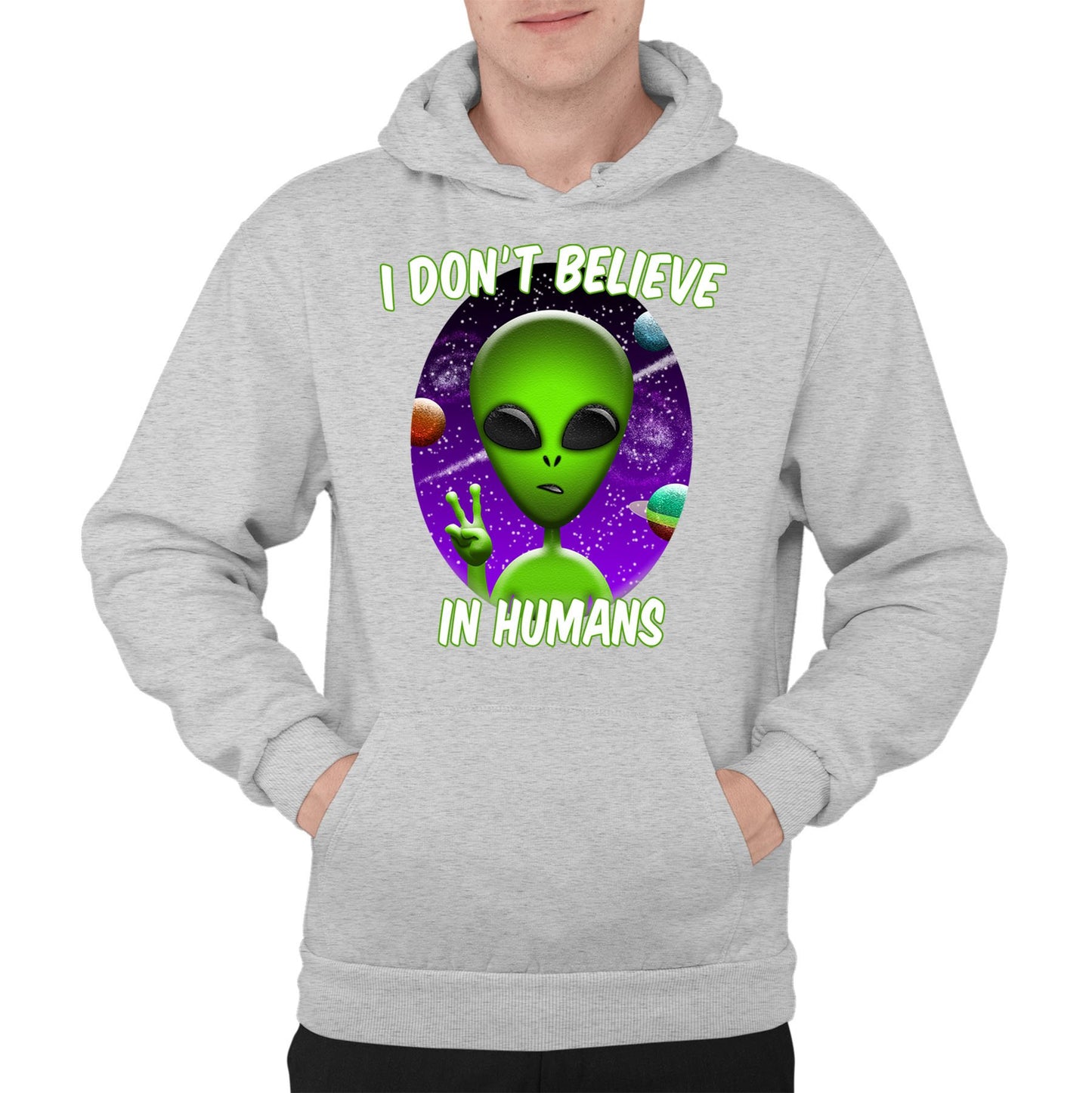 I Don't Believe In Humans Mens Pullover Hoodie