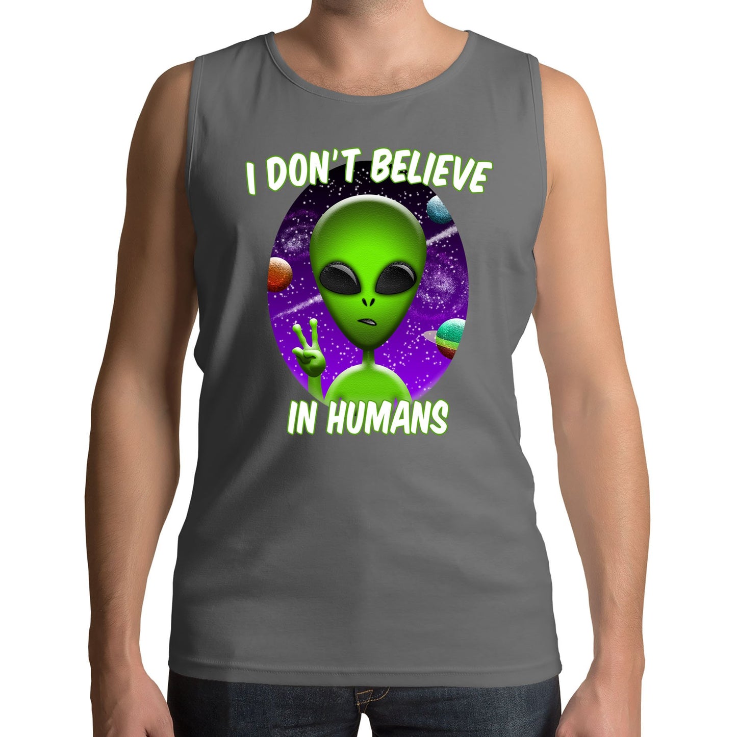 I Don't Believe In Humans Mens Vest