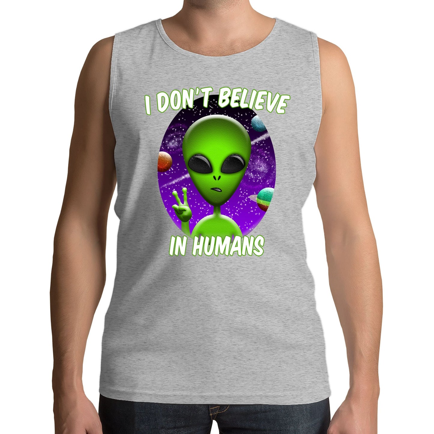 I Don't Believe In Humans Mens Vest