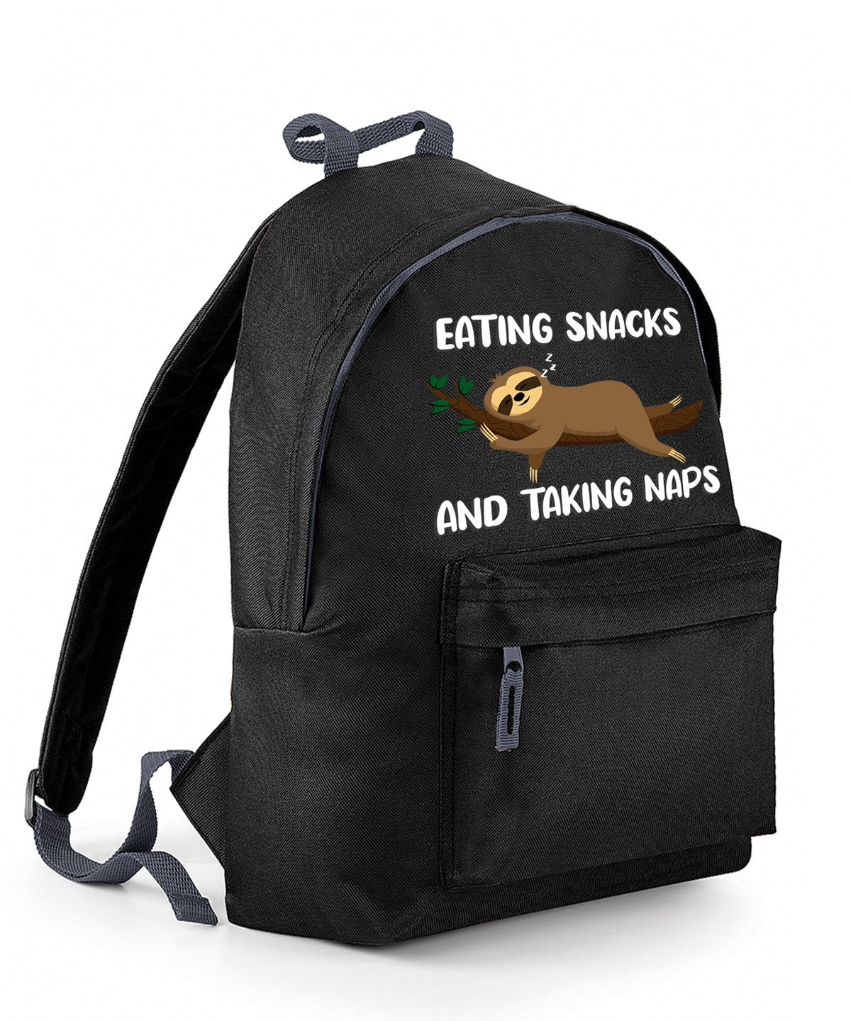 Eating Snacks And Taking Naps Funny Sloth Back Pack