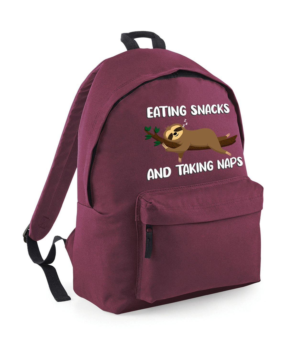 Eating Snacks And Taking Naps Funny Sloth Back Pack