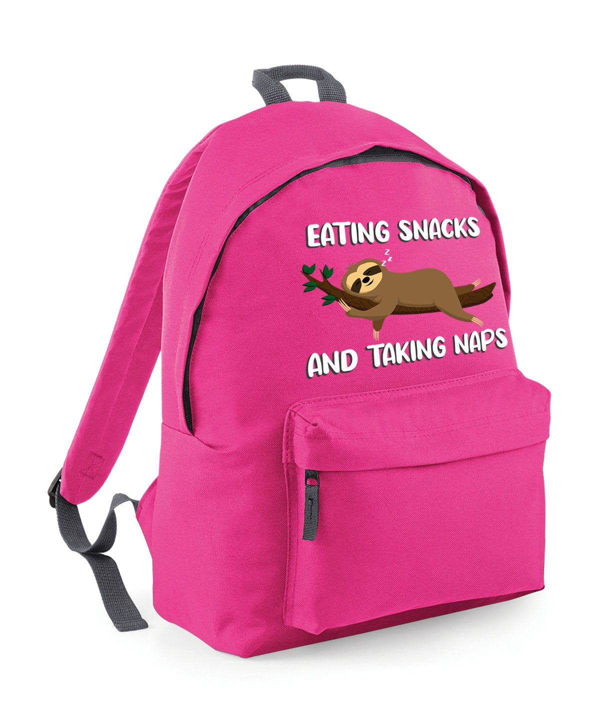 Eating Snacks And Taking Naps Funny Sloth Back Pack