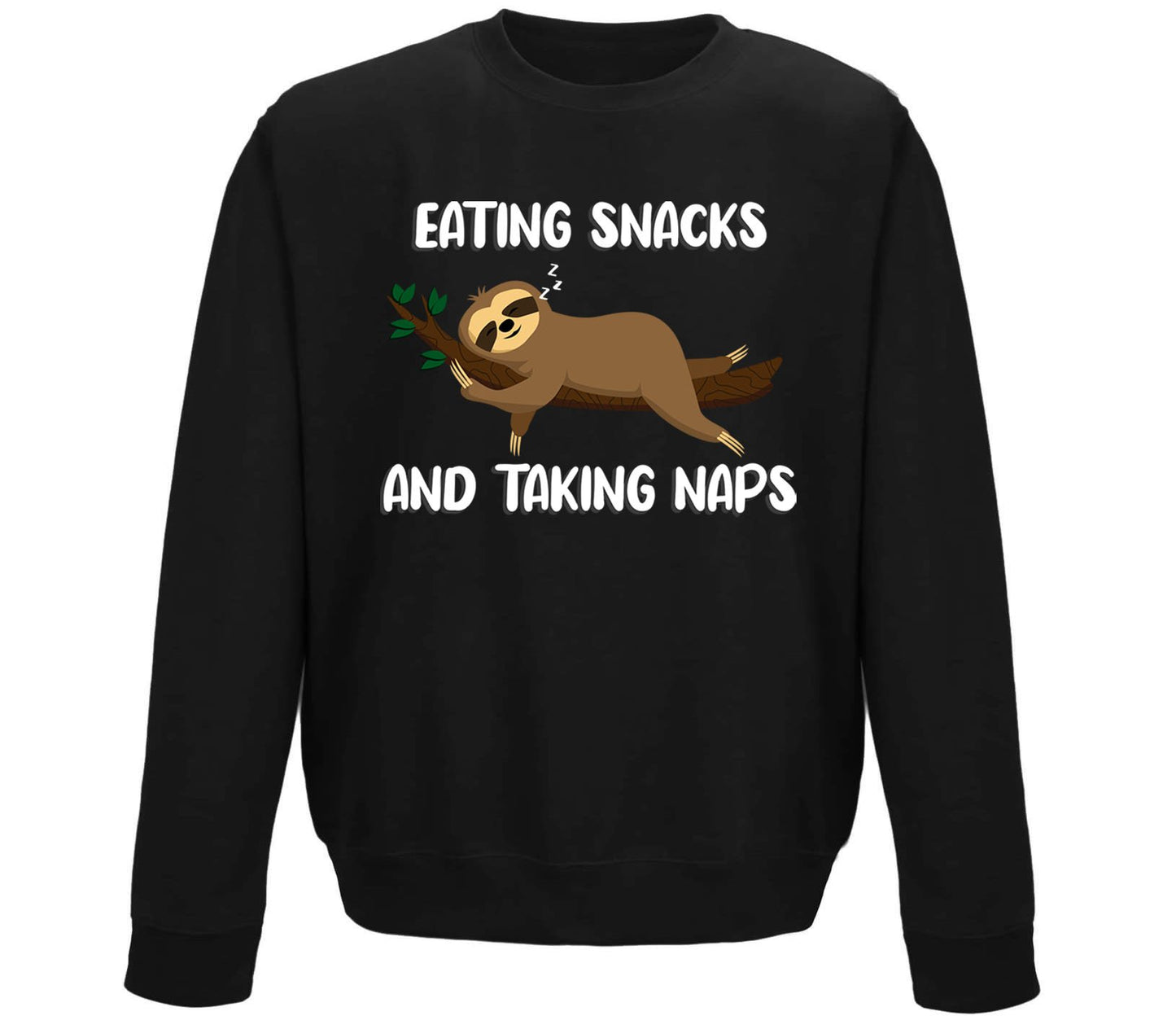 Eating Snack And Taking Naps Funny Sloth Childrens Sweatshirt