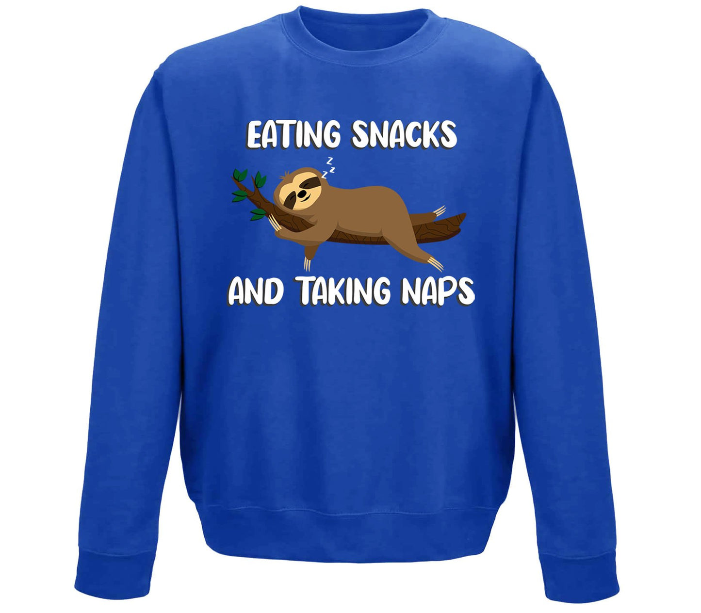 Eating Snack And Taking Naps Funny Sloth Childrens Sweatshirt