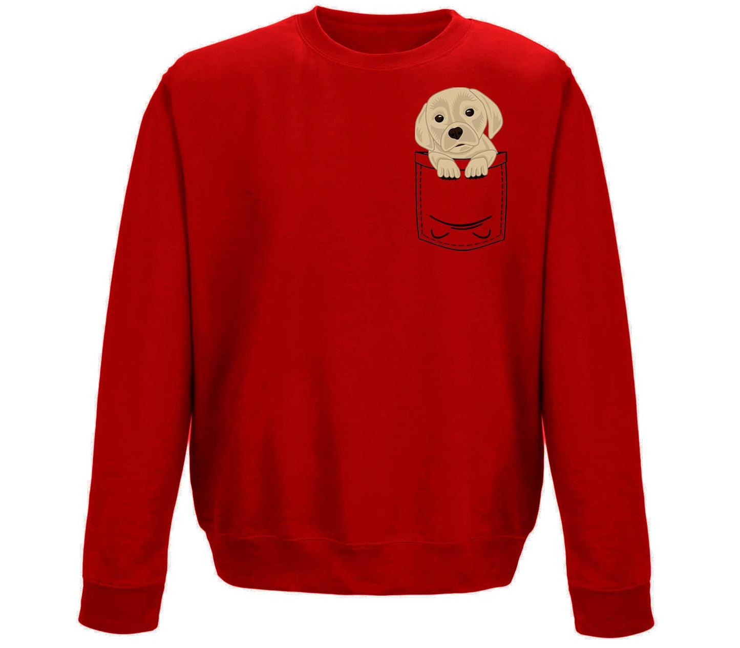 Puppy Pocket Print Childrens Sweatshirt