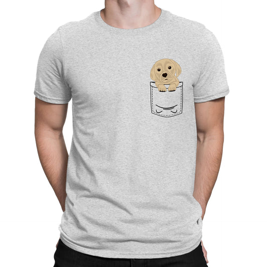 Puppy Pocket Print Mens T-shirt