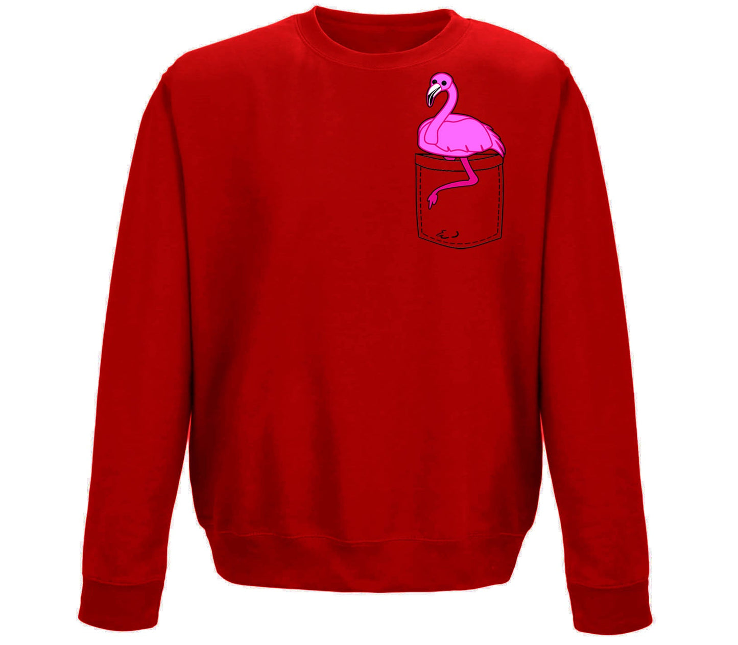 Flamingo Pocket Print Childrens Sweatshirt