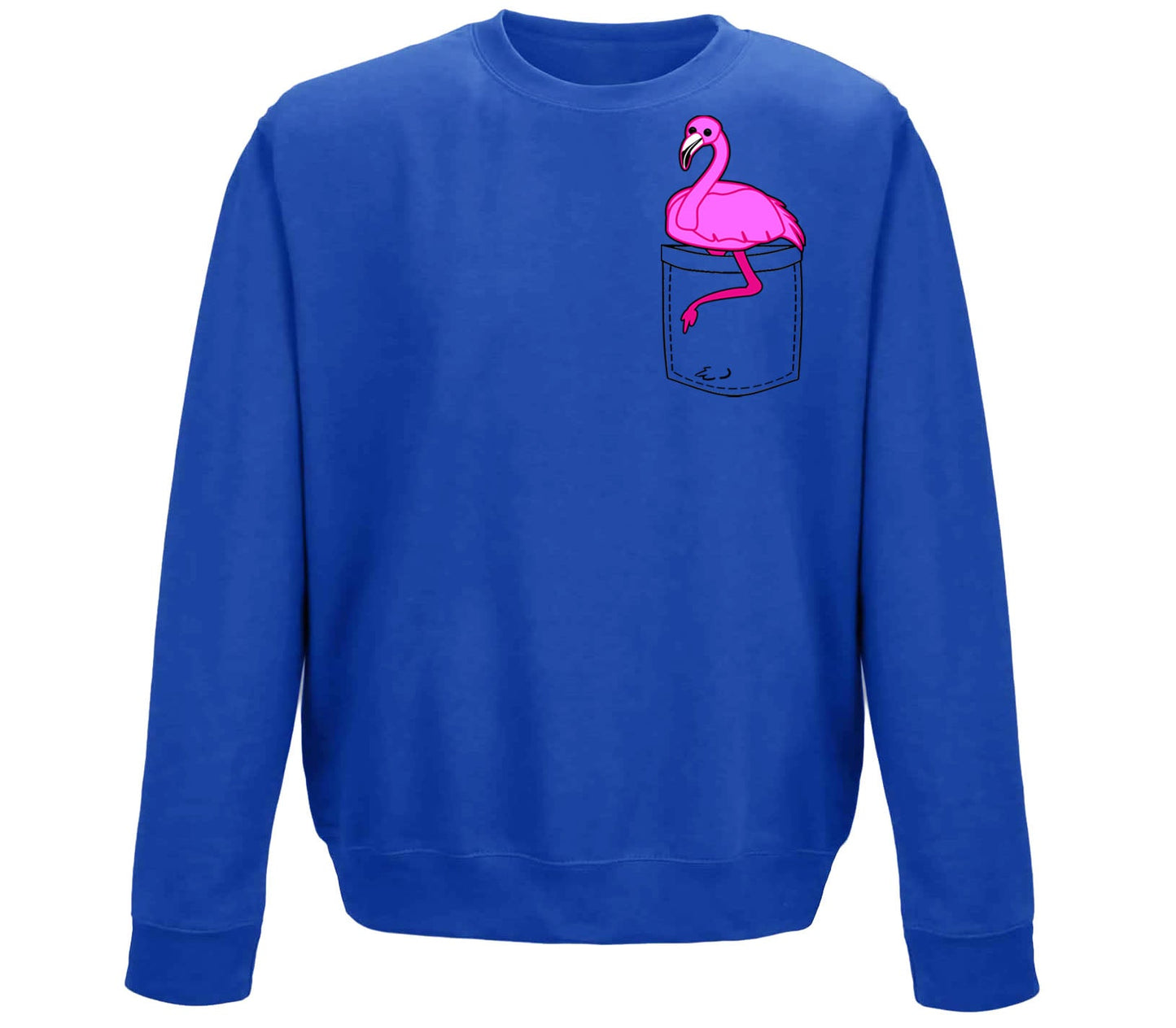 Flamingo Pocket Print Childrens Sweatshirt