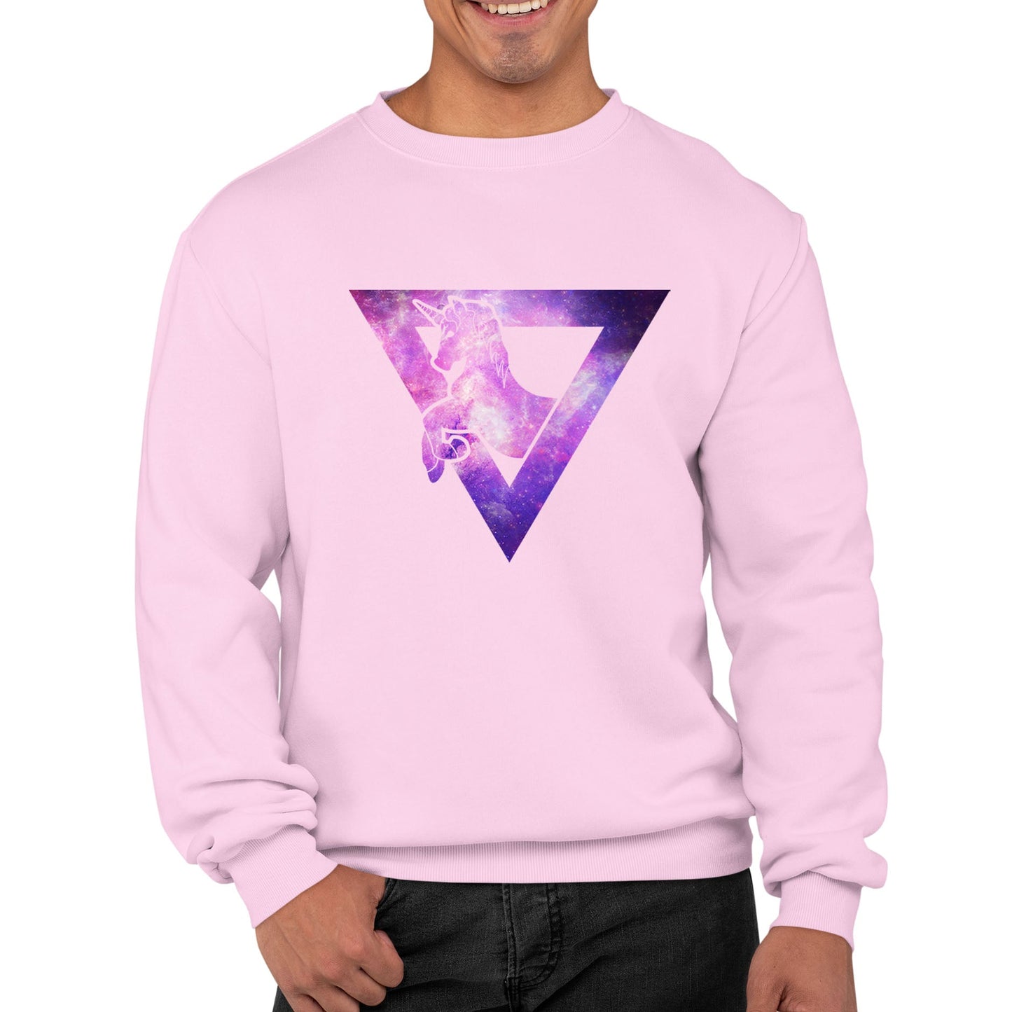 Galaxy Uniciorn Geometric Mens Sweatshirt