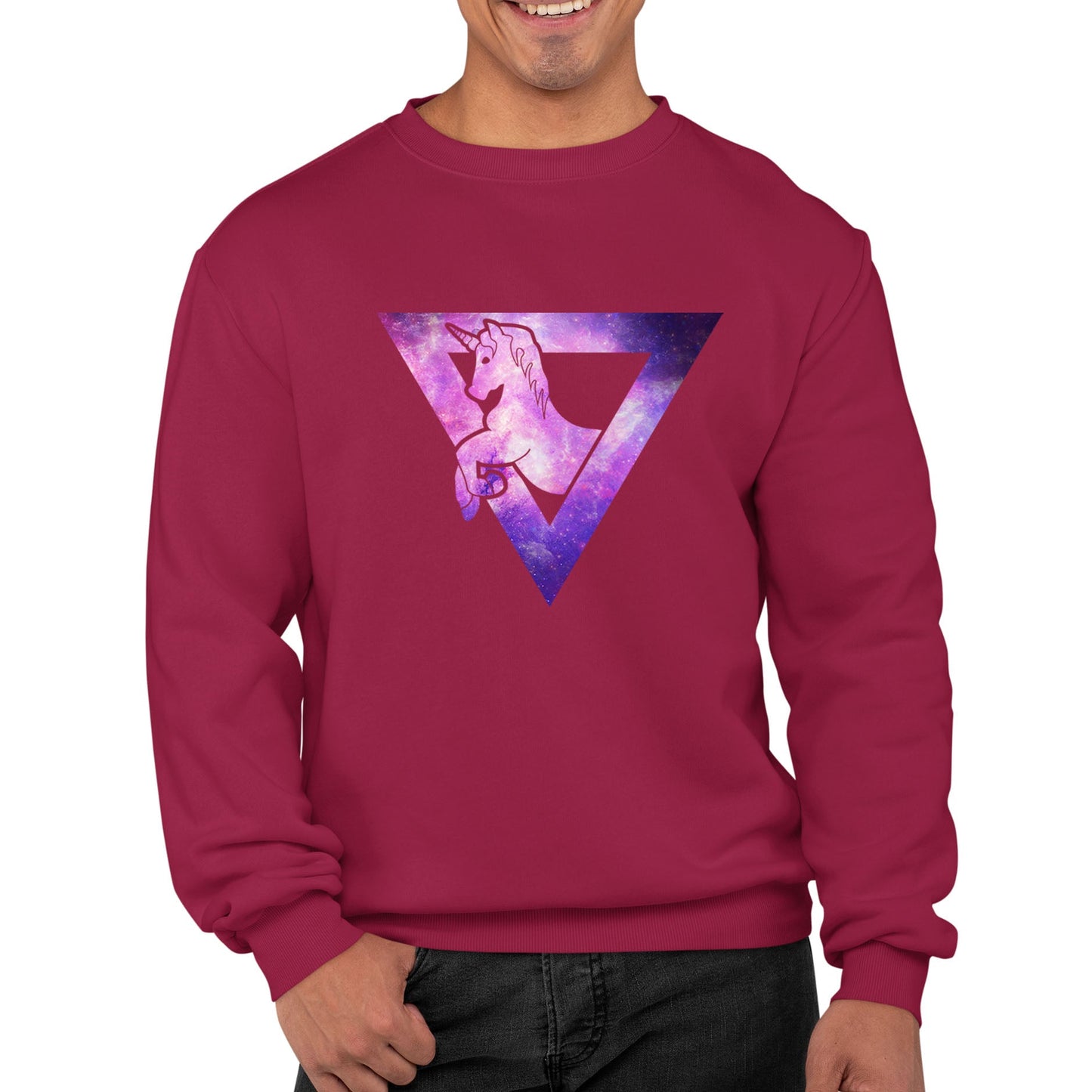 Galaxy Uniciorn Geometric Mens Sweatshirt