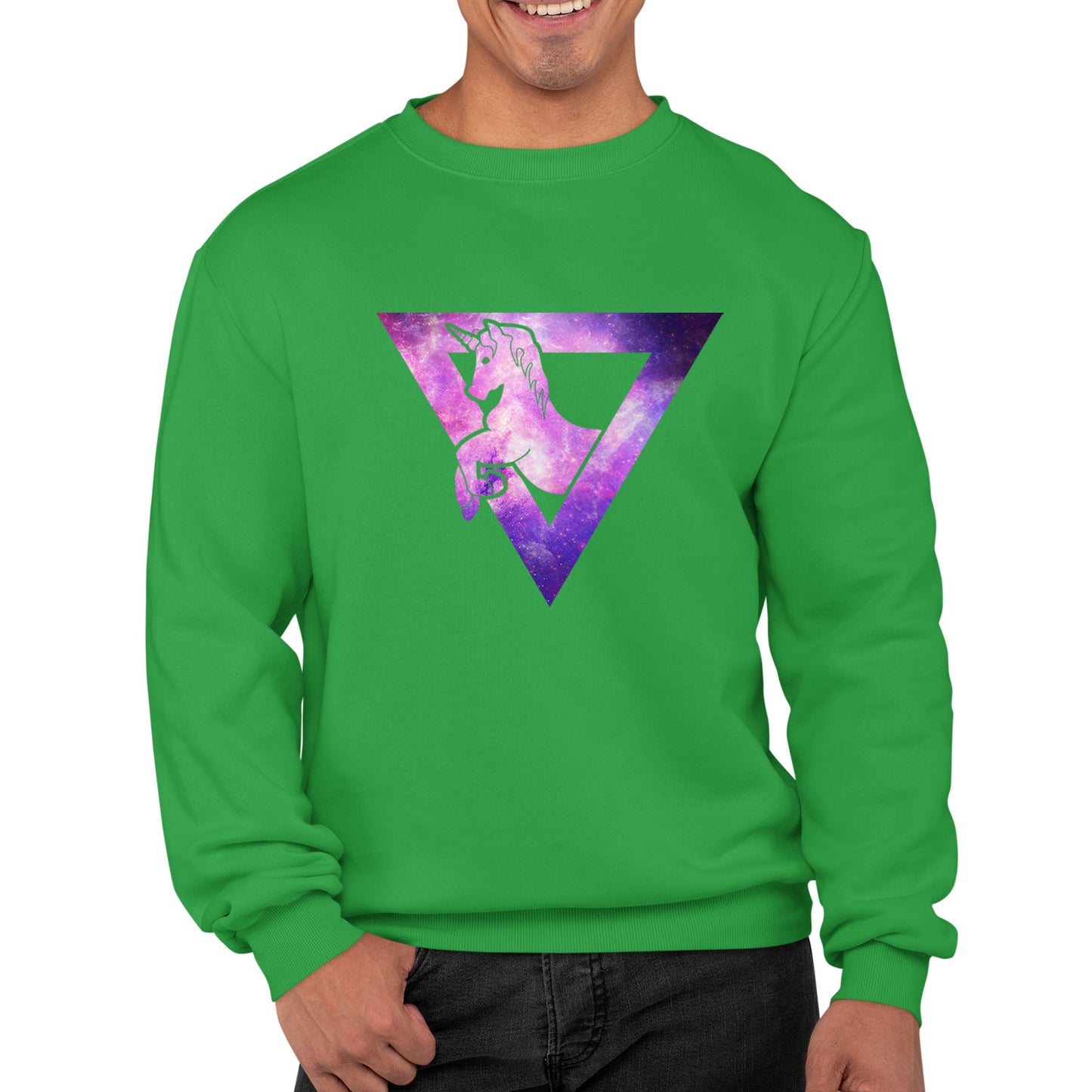 Galaxy Uniciorn Geometric Mens Sweatshirt