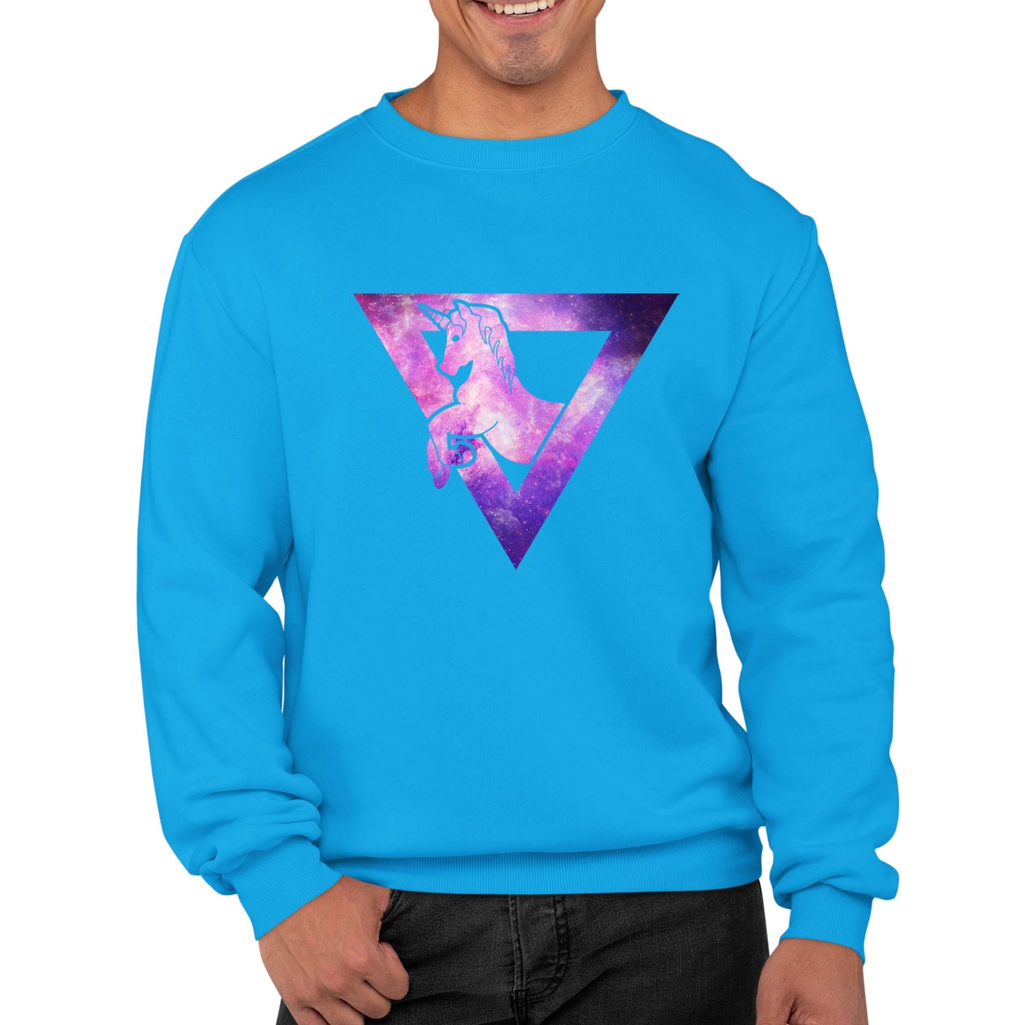 Galaxy Uniciorn Geometric Mens Sweatshirt