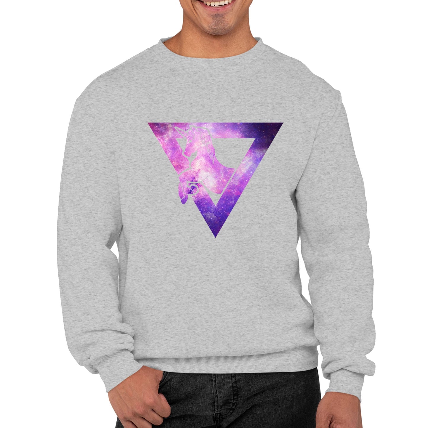 Galaxy Uniciorn Geometric Mens Sweatshirt