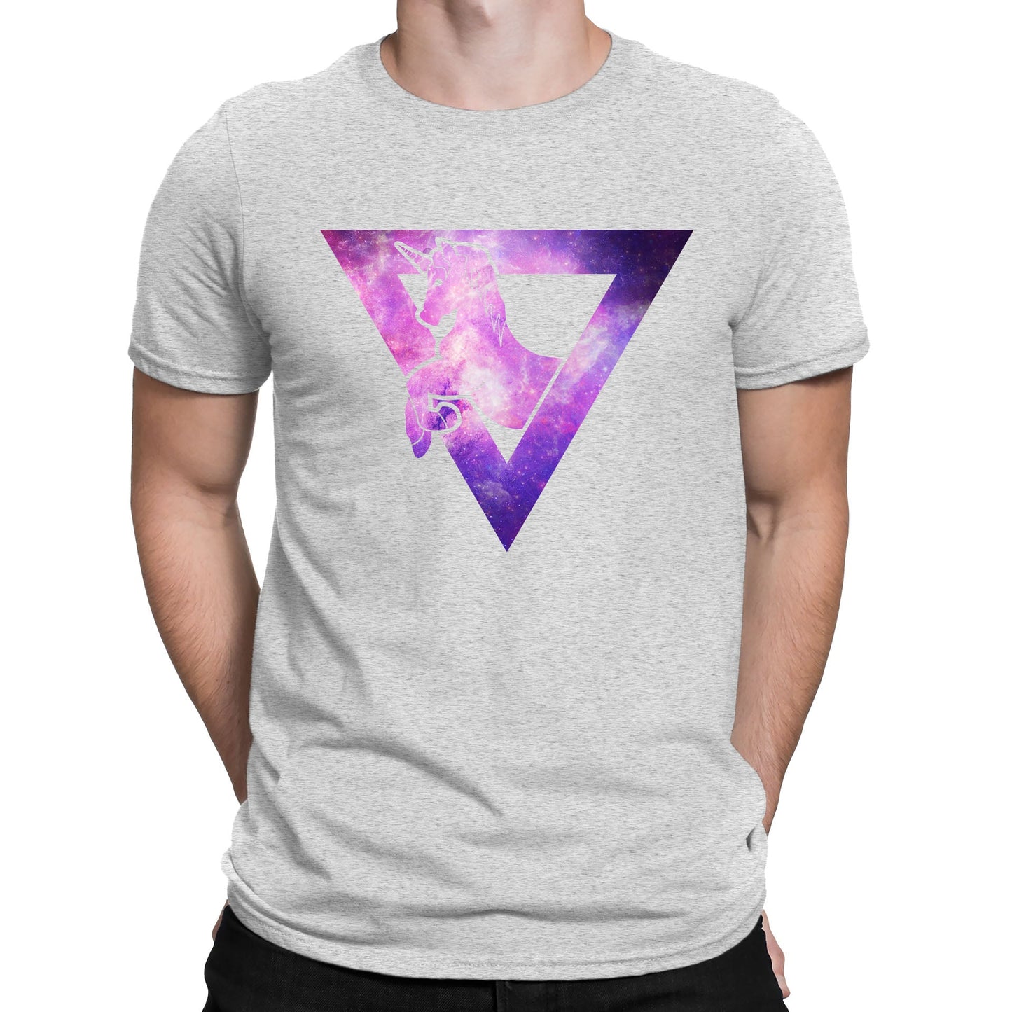 Galaxy Uniciorn Geometric Mens T-shirt