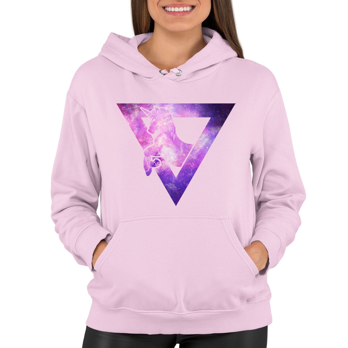 Galaxy Uniciorn Geometric Womens Pullover Hoodie