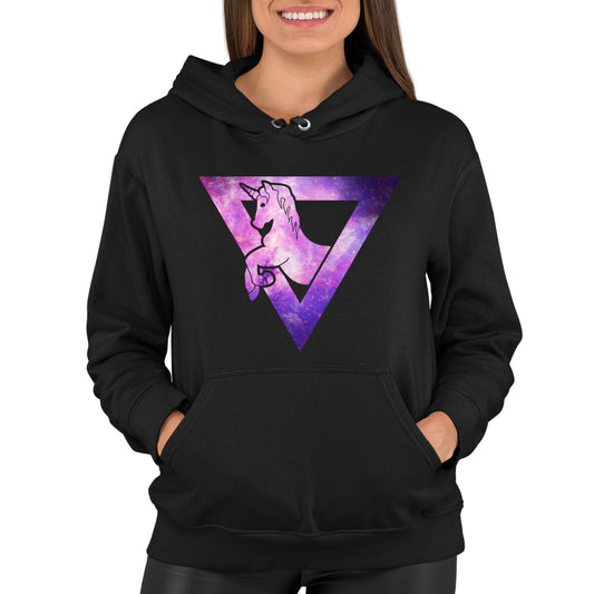 Galaxy Uniciorn Geometric Womens Pullover Hoodie