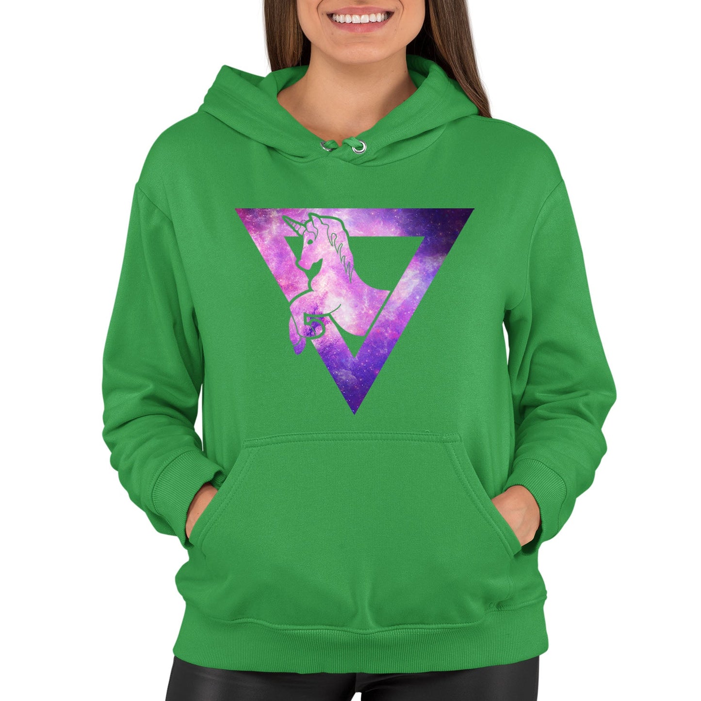 Galaxy Uniciorn Geometric Womens Pullover Hoodie