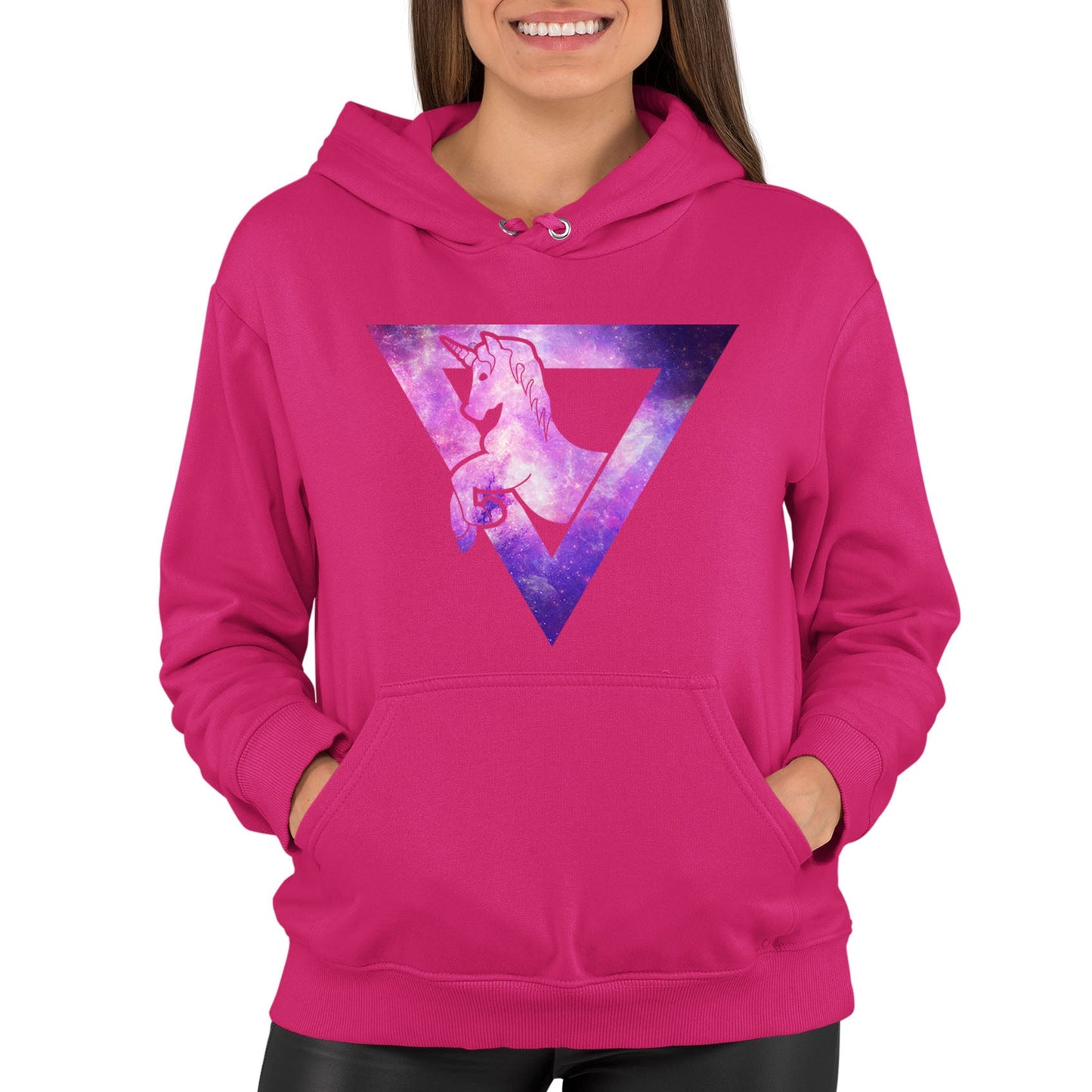 Galaxy Uniciorn Geometric Womens Pullover Hoodie