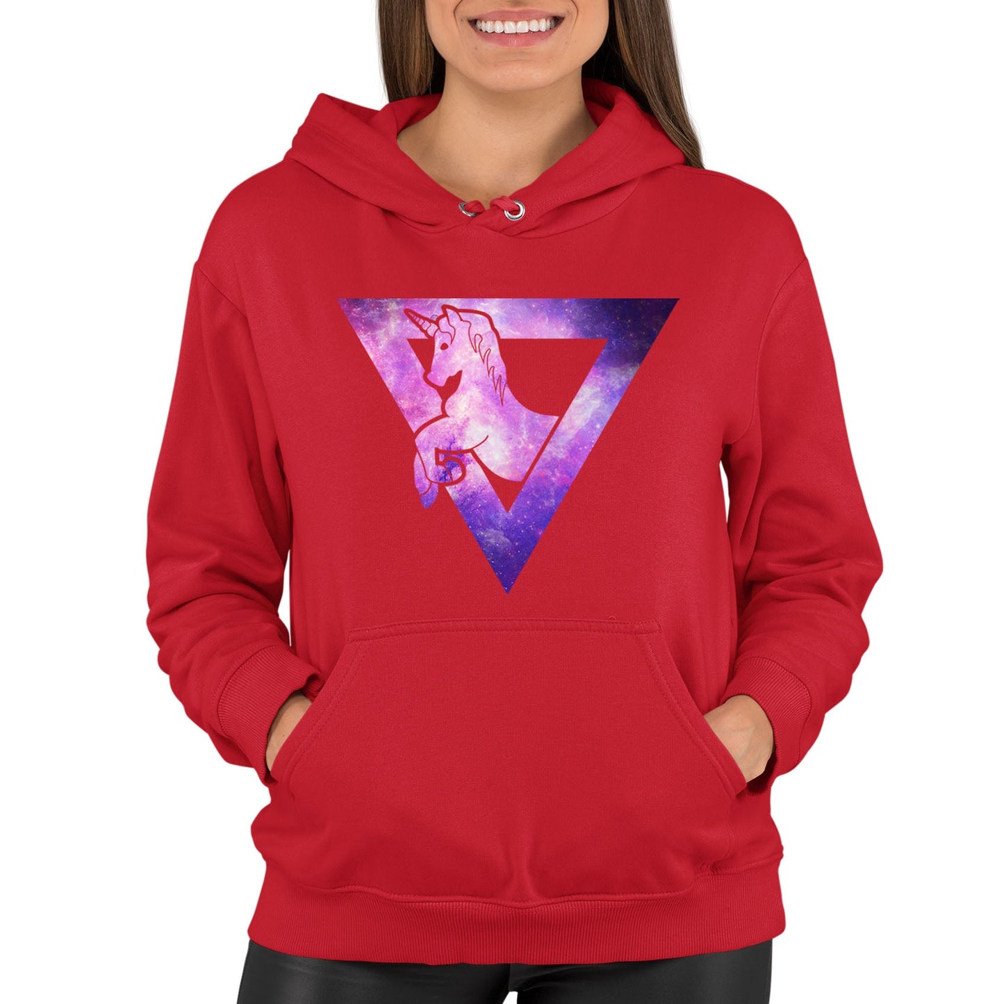 Galaxy Uniciorn Geometric Womens Pullover Hoodie