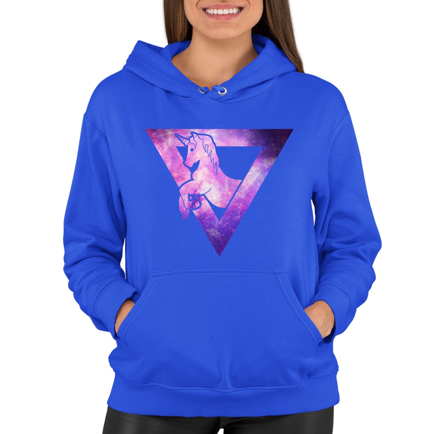 Galaxy Uniciorn Geometric Womens Pullover Hoodie