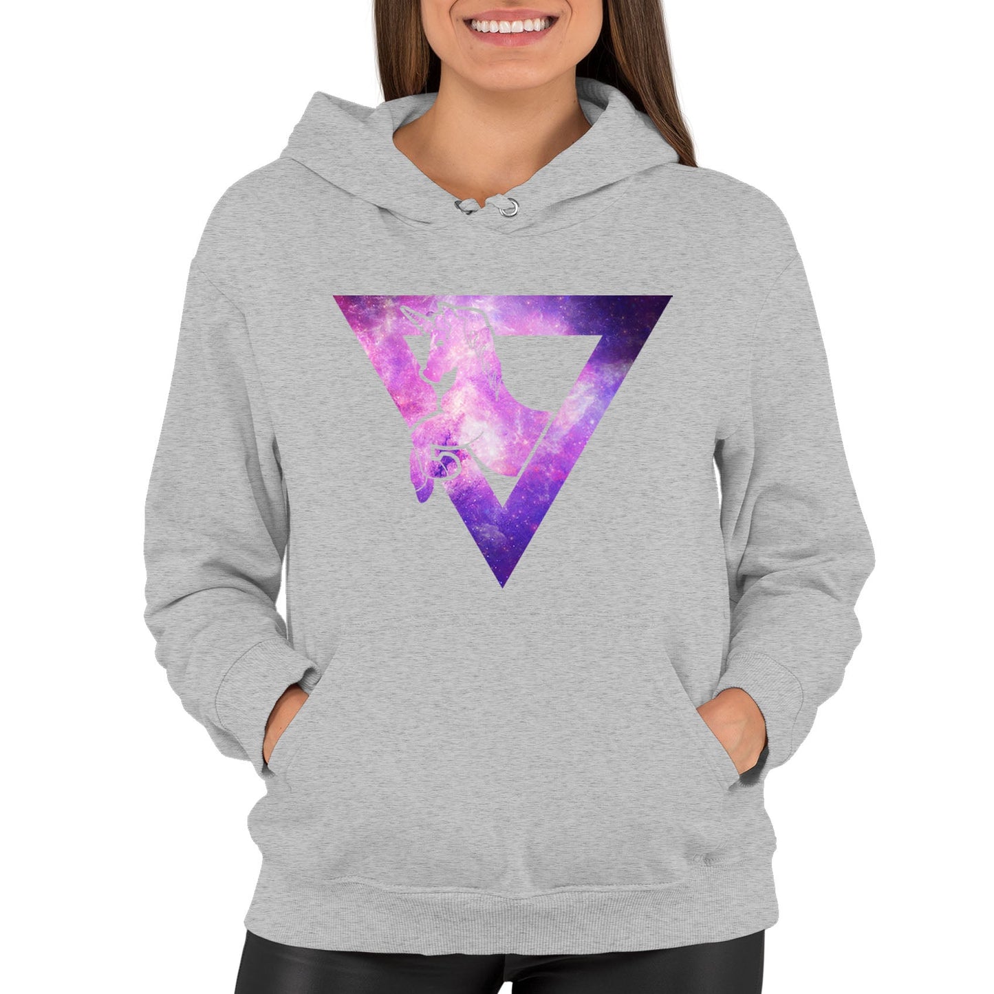 Galaxy Uniciorn Geometric Womens Pullover Hoodie