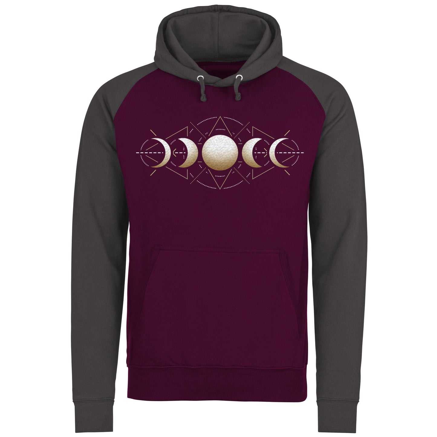 Moon Phases Astronomy Baseball Hoodie