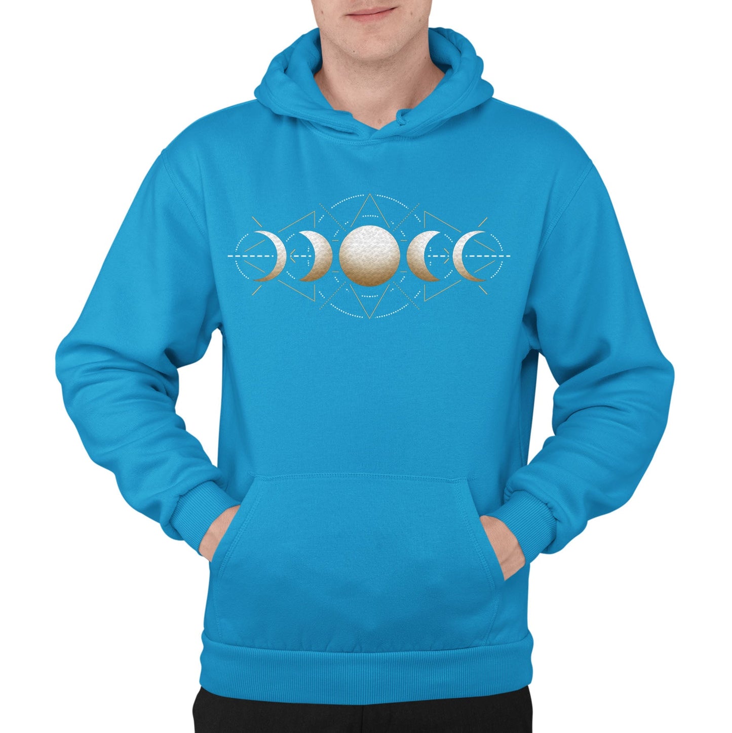 Moon Phases Astronomy Mens Pullover Hoodie