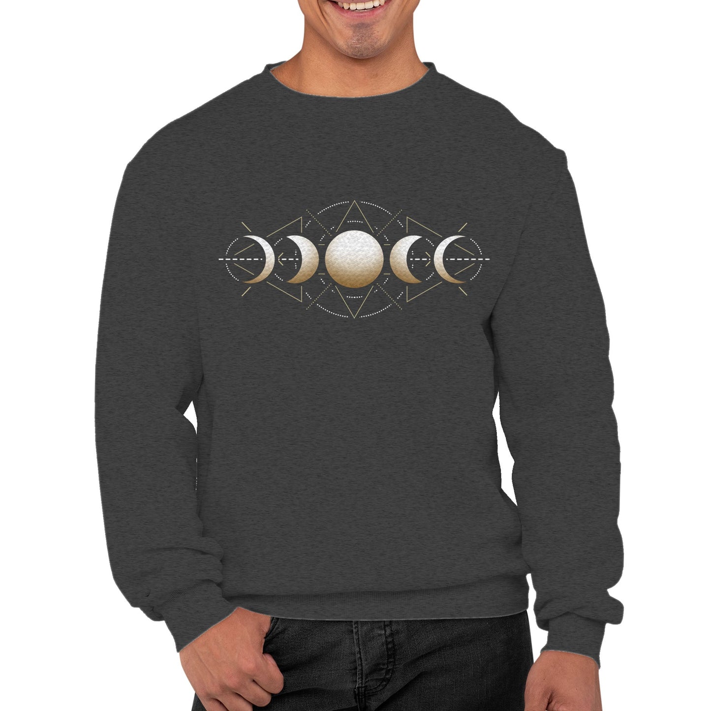 Moon Phases Astronomy Mens Sweatshirt