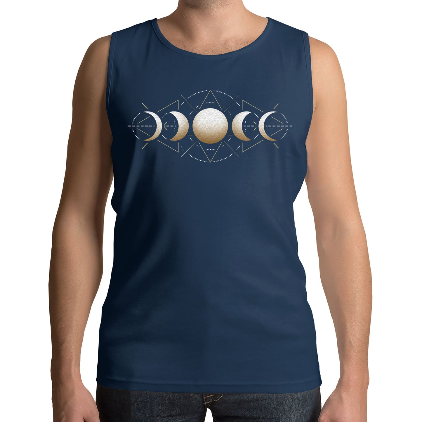 Moon Phases Astronomy Mens Vest