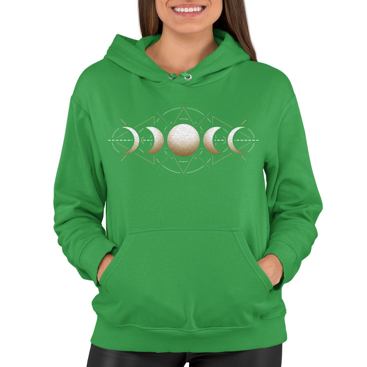 Moon Phases Astronomy Womens Pullover Hoodie