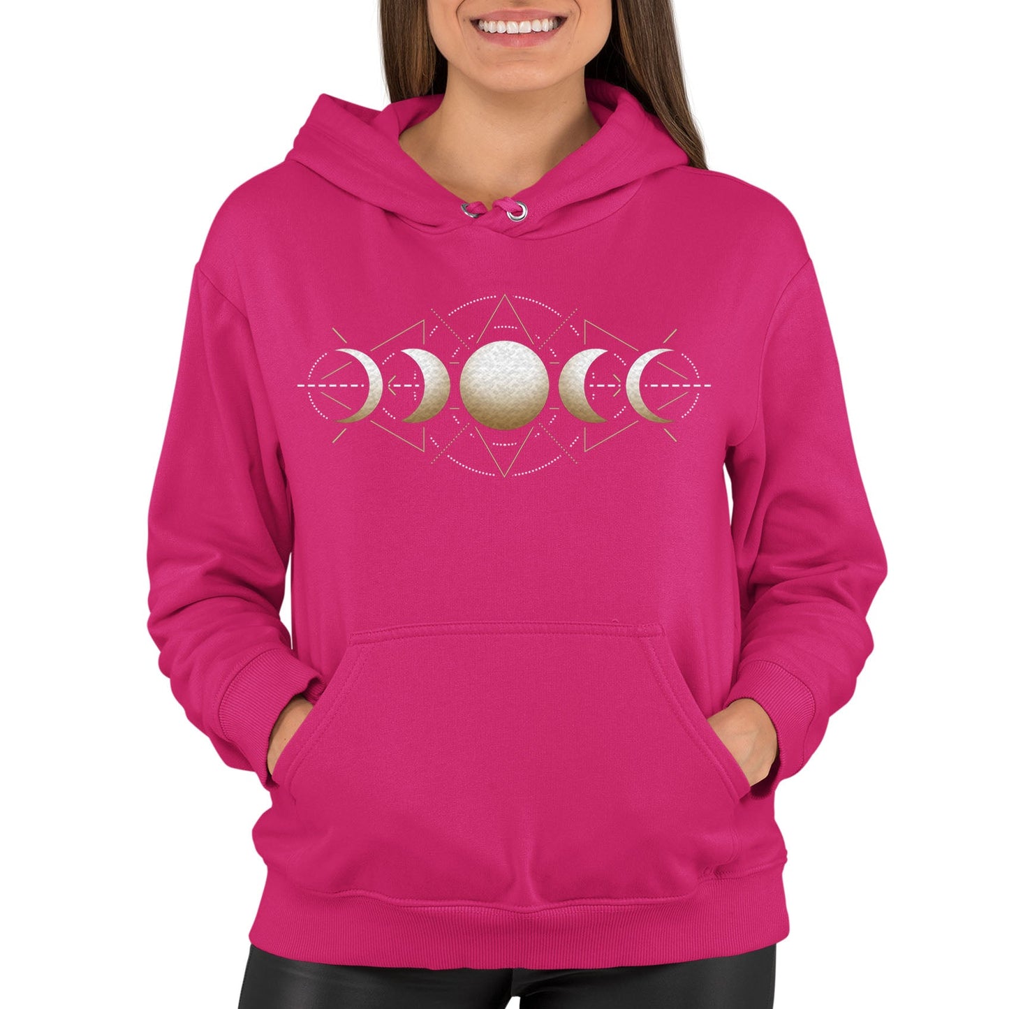 Moon Phases Astronomy Womens Pullover Hoodie