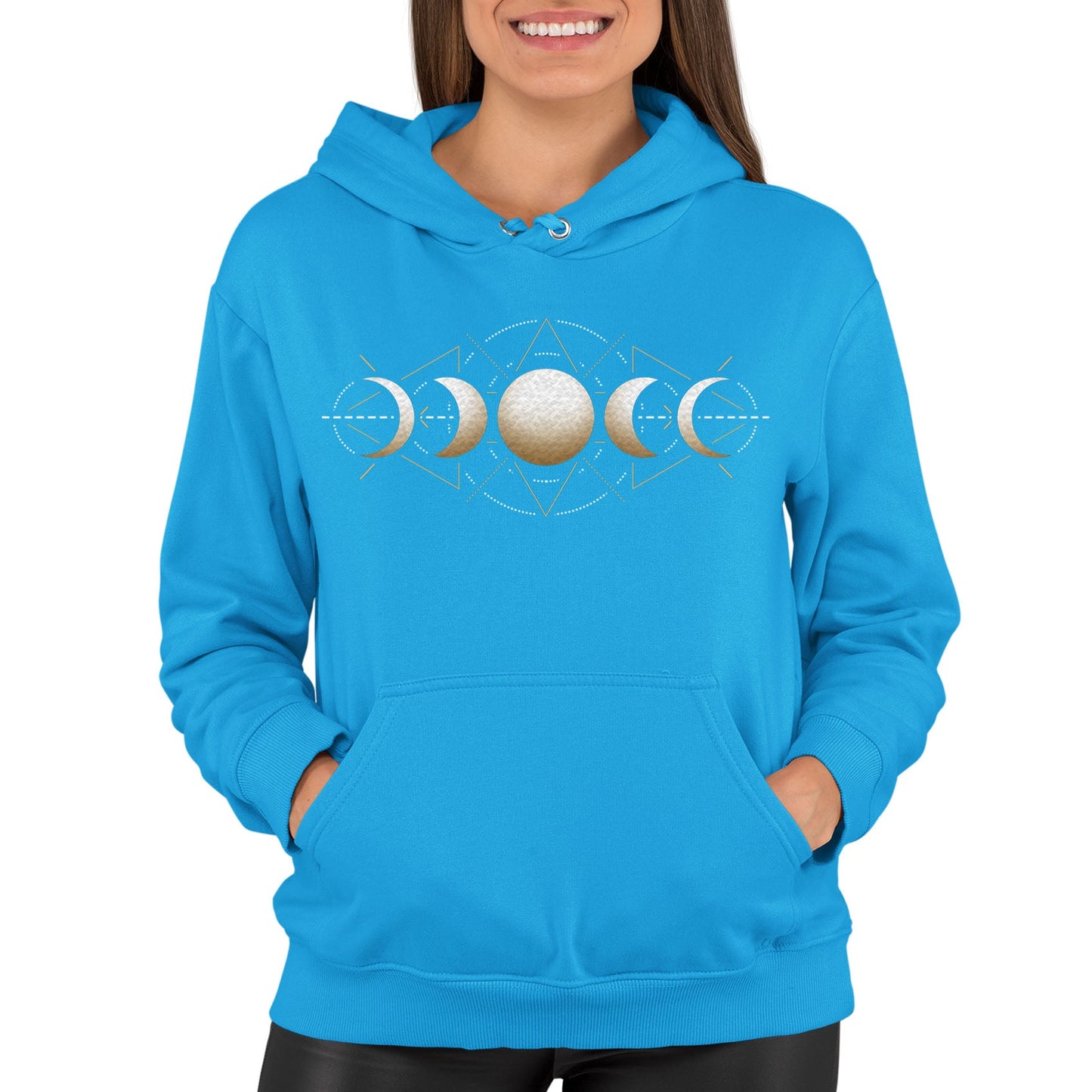 Moon Phases Astronomy Womens Pullover Hoodie