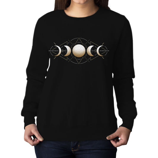 Moon Phases Astronomy Womens Sweatshirt