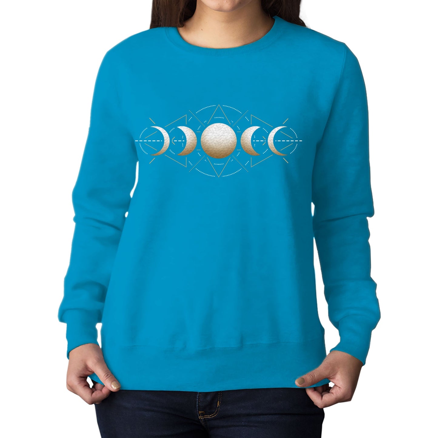 Moon Phases Astronomy Womens Sweatshirt