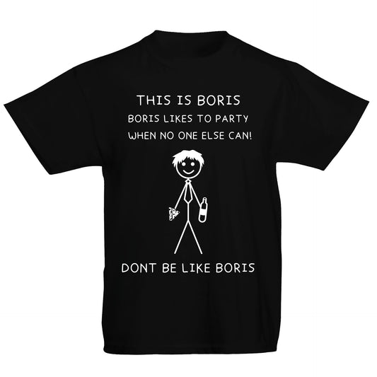 This Is Boris Boris Likes To Party Funny Kids T-shirt