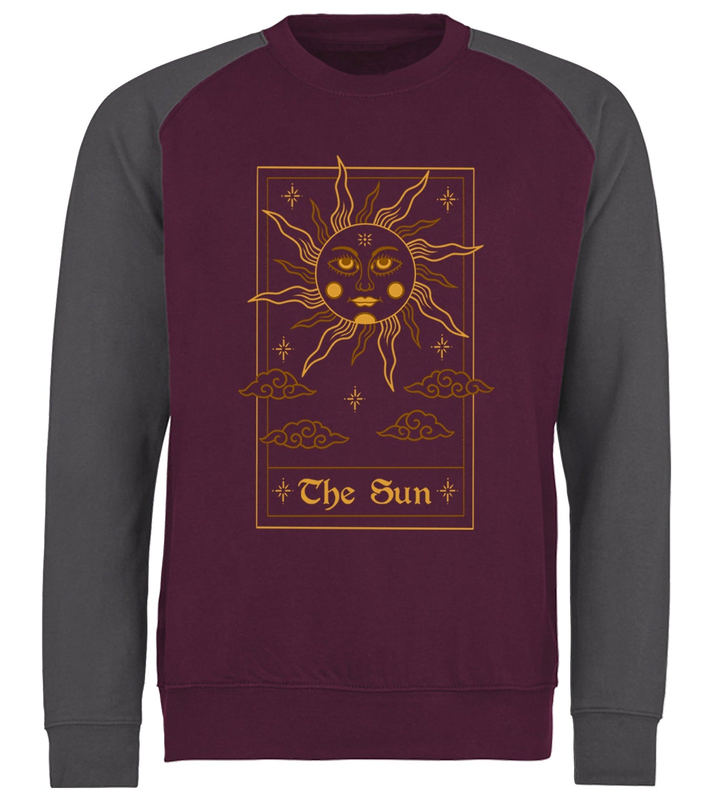 The Sun Tarot Card Baseball Sweatshirt