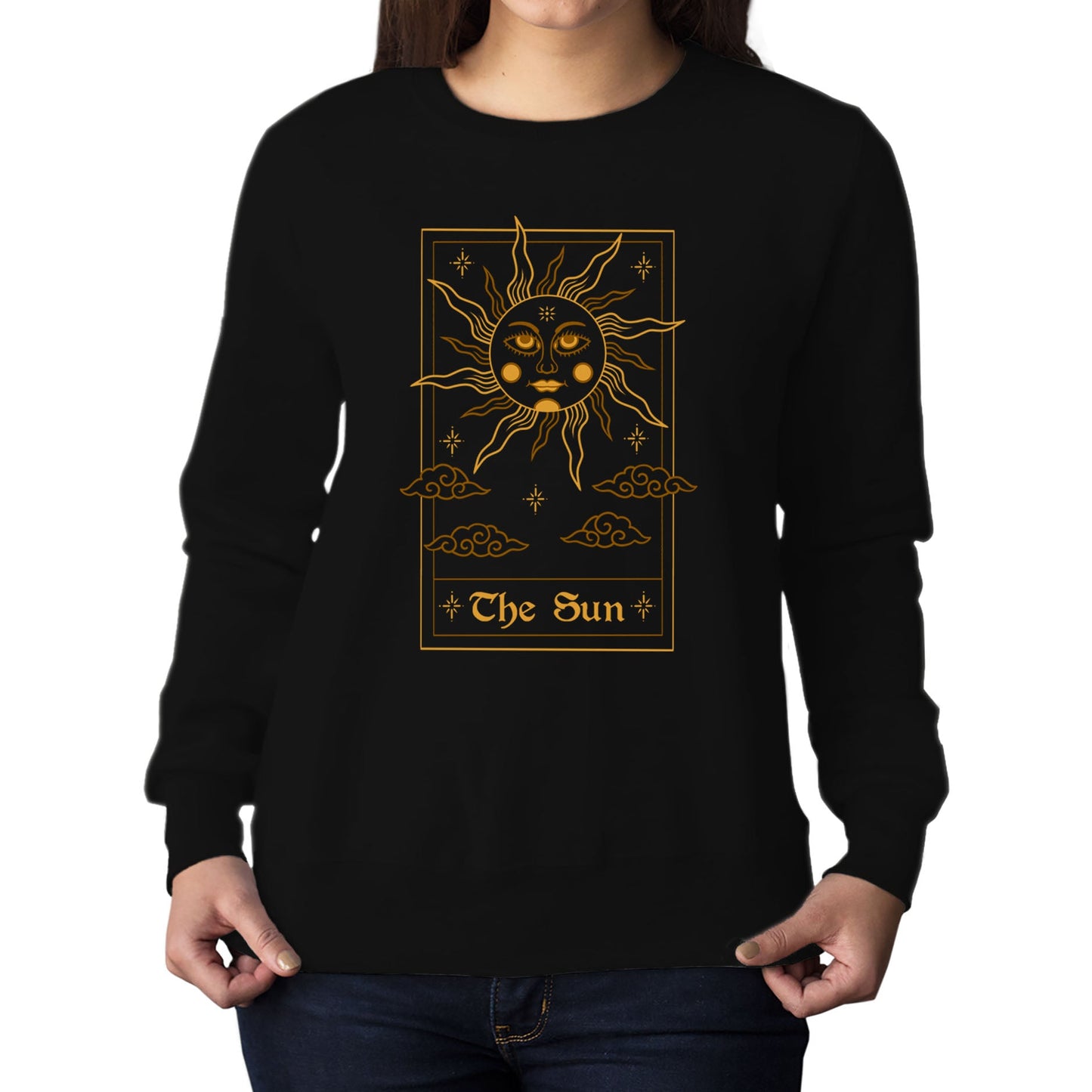 The Sun Tarot Card Womens Sweatshirt