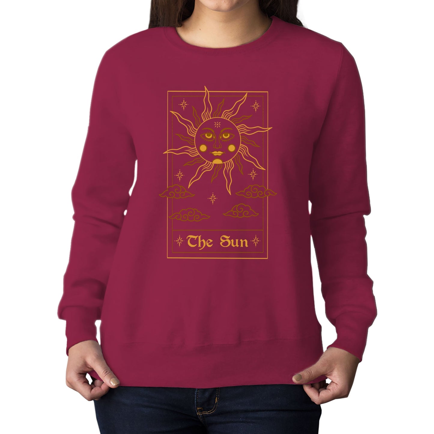 The Sun Tarot Card Womens Sweatshirt