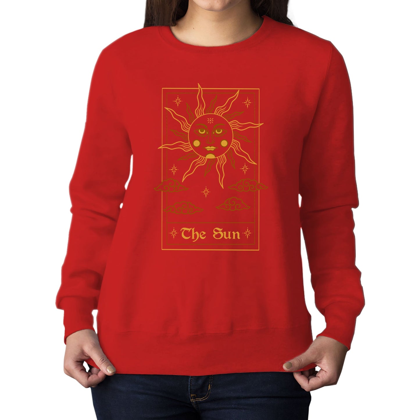 The Sun Tarot Card Womens Sweatshirt