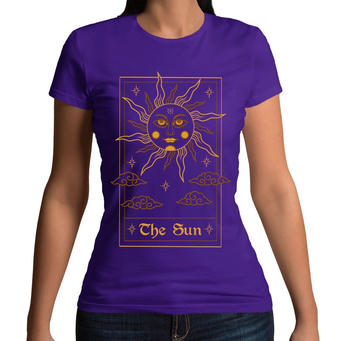 The Sun Tarot Card Womens T-shirt