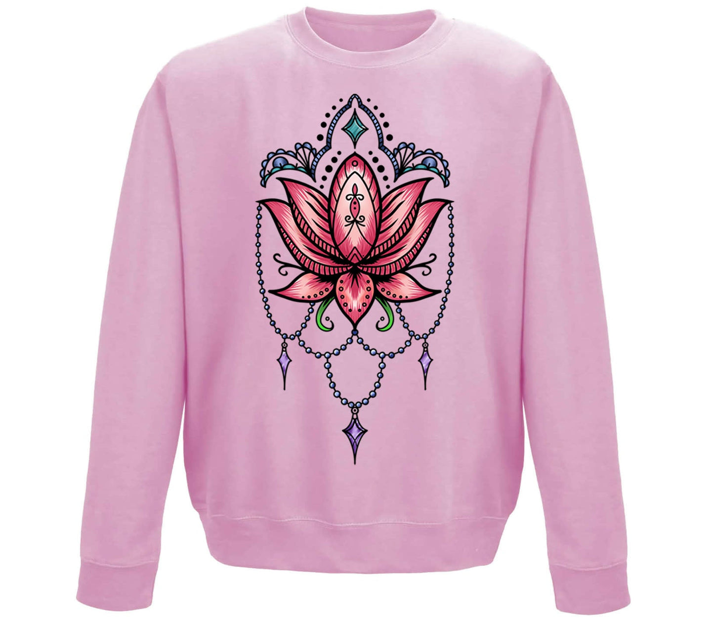 Lotus Flower Tatto Style Childrens Sweatshirt