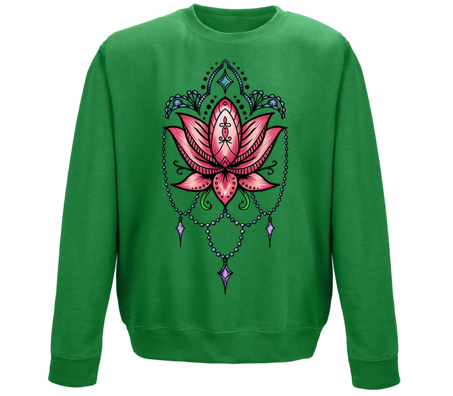 Lotus Flower Tatto Style Childrens Sweatshirt