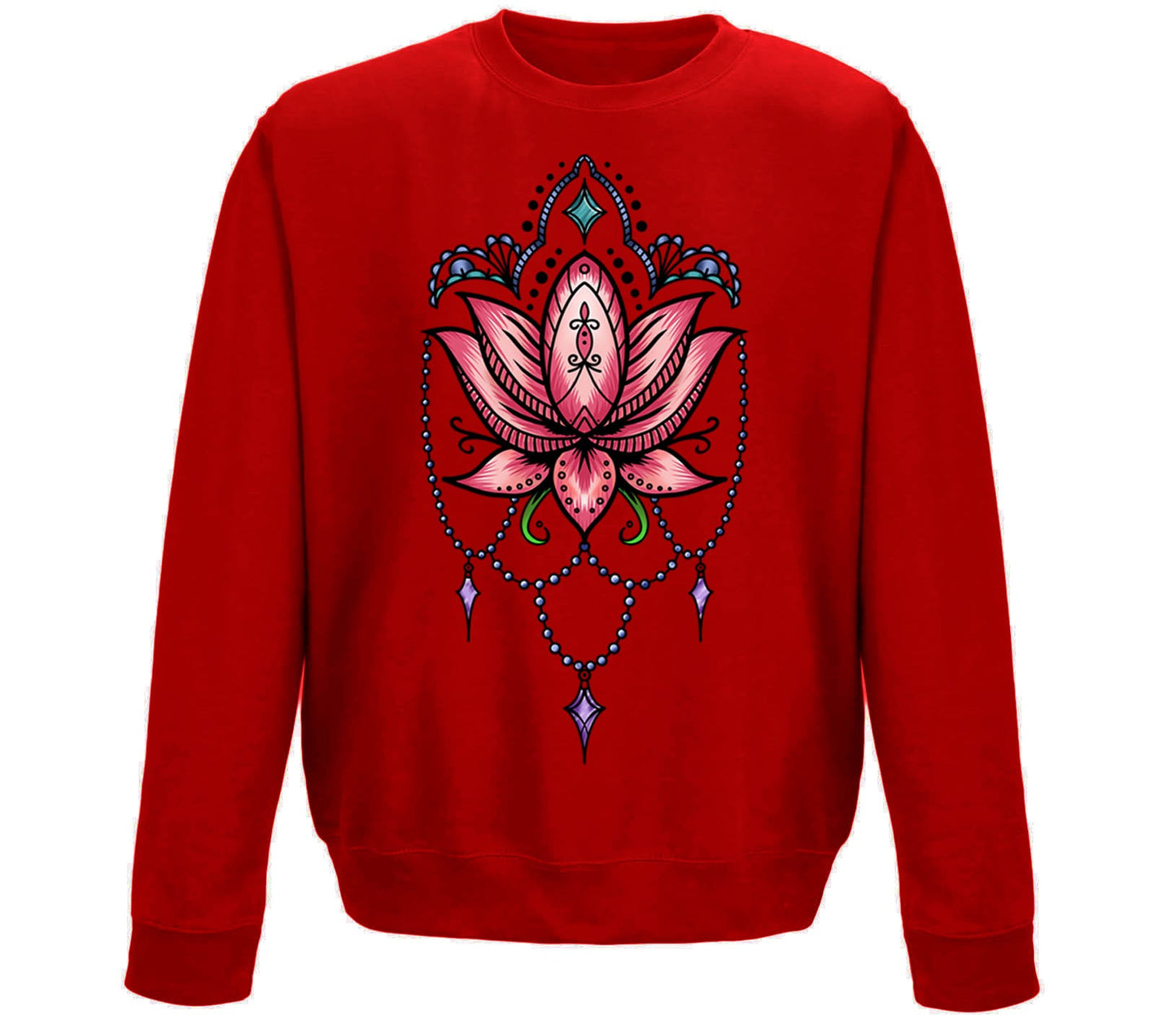 Lotus Flower Tatto Style Childrens Sweatshirt